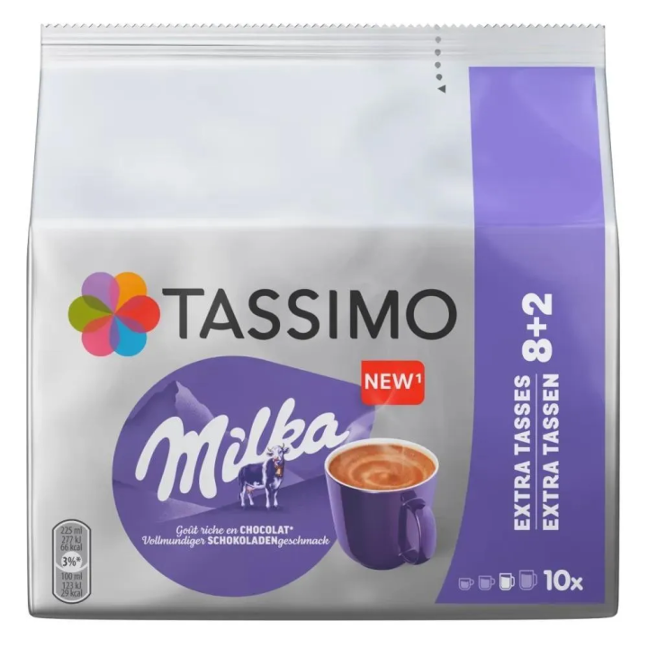 8 Bebidas Tassimo Milka Chocolate de Leite