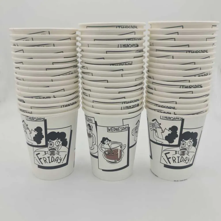 50 Copos de papel descartáveis 8oz (240 ml)