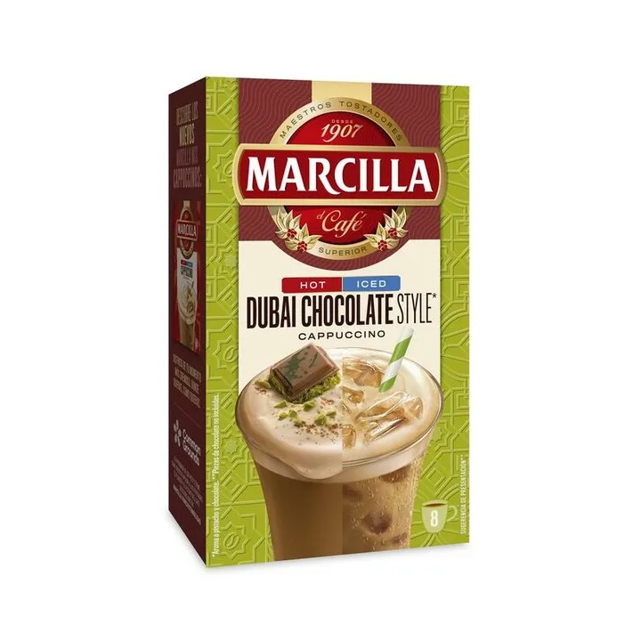 Cappuccino Chocolate Dubái - Marcilla instantáneo 8 servicios