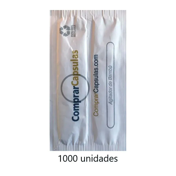 Azúcar 7 gr con agitador de Bambú 1.000 unidades