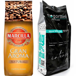 Gran Aroma Natural y Mogorttini Intenso 2 kilos de Café em grão