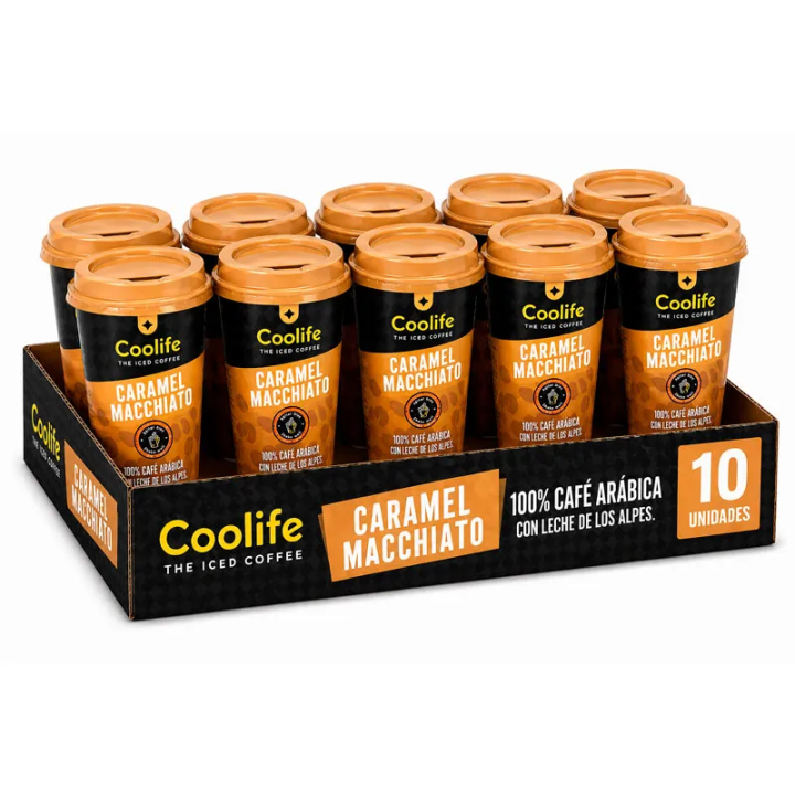 10 Macchiatos de Caramelo Coolife 230 ml RTD Pronto a Beber