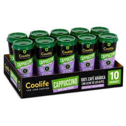 10 Cappuccino Sem Lactose Coolife 230 ml RTD