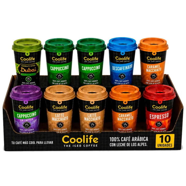 10 Cappuccino Vários Sabores Coolife 230 ml RTD