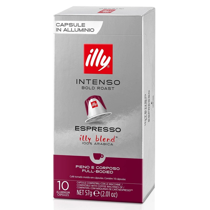 Cápsulas de café espresso Illy® 10 intensas compatíveis com Nespresso®.