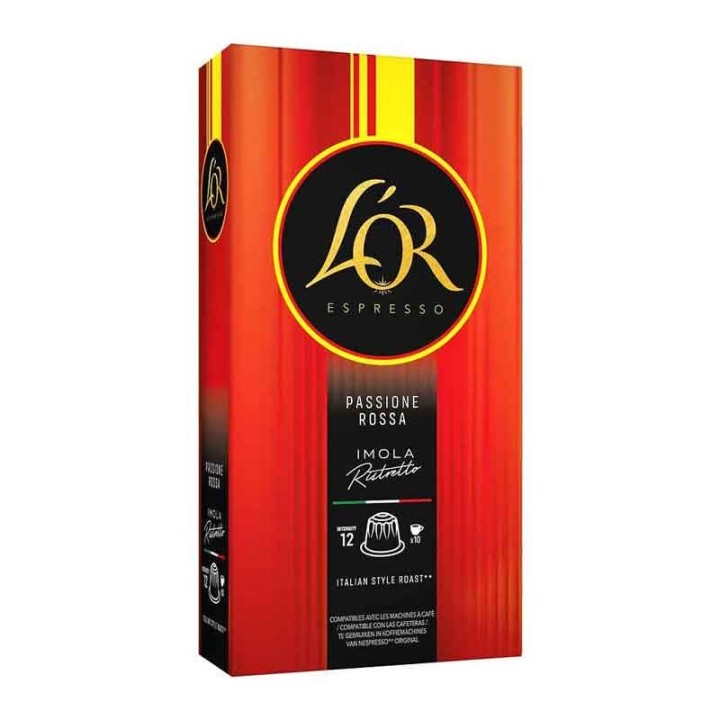 Ristretto Imola, Passione Rossa 10 cápsulas Nespresso L'or