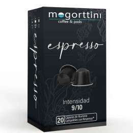 Espresso Mogorttini, 20 cápsulas de alumínio. Compatível com Nespresso.